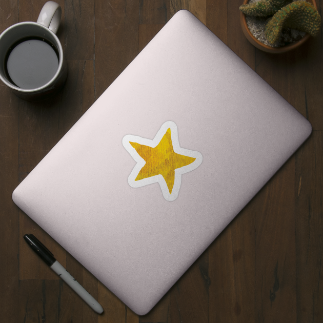 Watercolor Gold Star by LMHDesigns